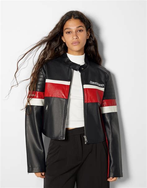 bershka faux leather biker jacket.